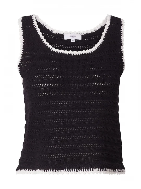 Foto van product Suncoo Gebreide top 'PULL PIDGI' zwart / wit