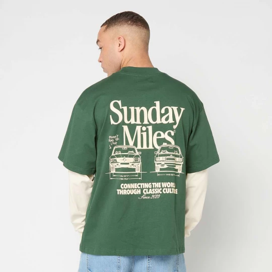 Foto van product Sunday Miles Double Layer Longsleeve Another Cotton Lab groen