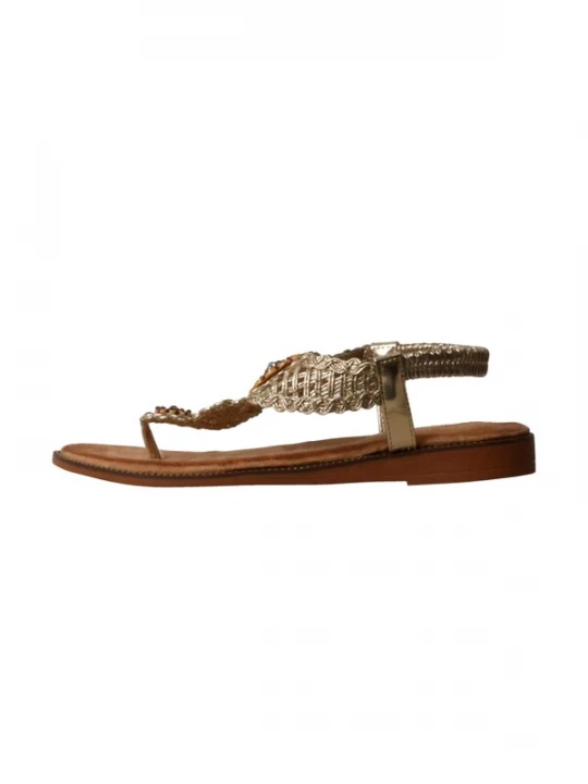 Foto van product Super Mode Sandaal 'Flache Sandalen zum Hineinschlüpfen' goud