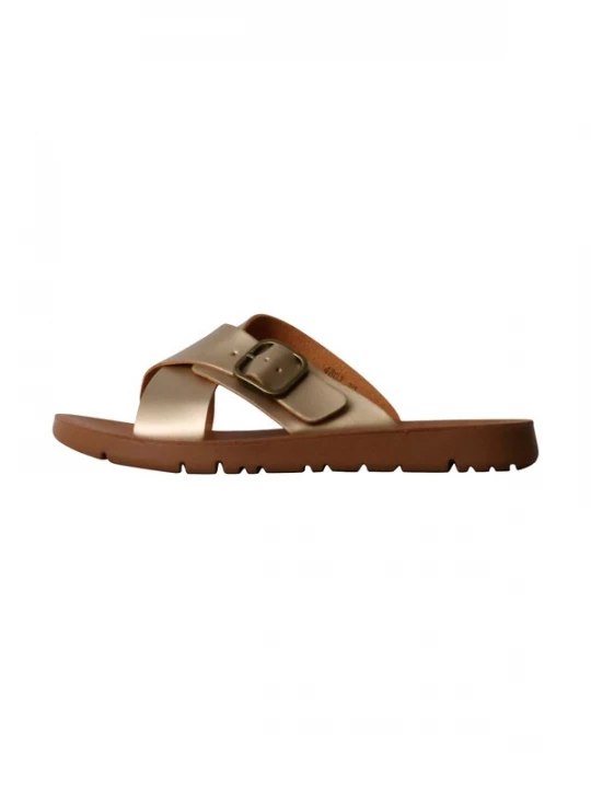 Foto van product Super Mode Sandaal 'Flache Sandalen zum Hineinschlüpfen' goud