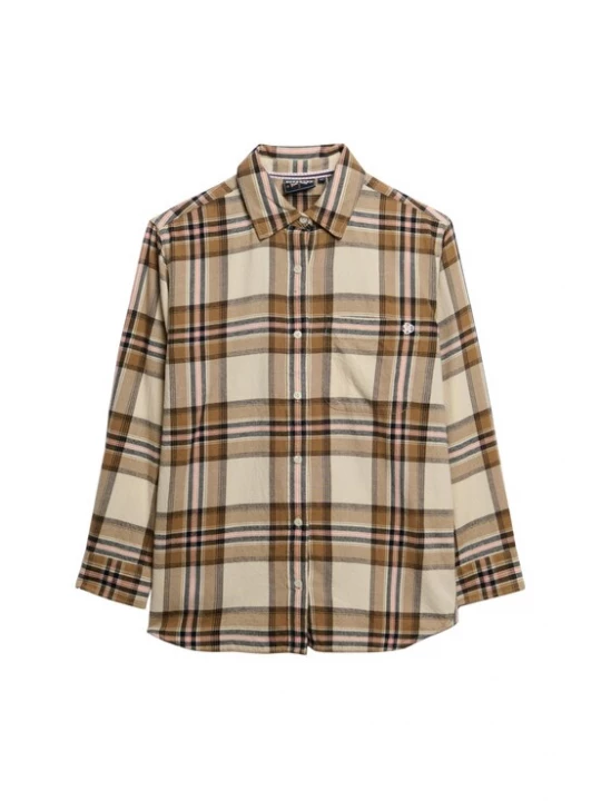 Foto van product Superdry & Co Blouse beige / lichtbruin / knalrood / zwart