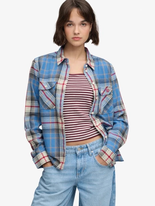 Foto van product Superdry & Co Blouse beige / navy / opaal / rood