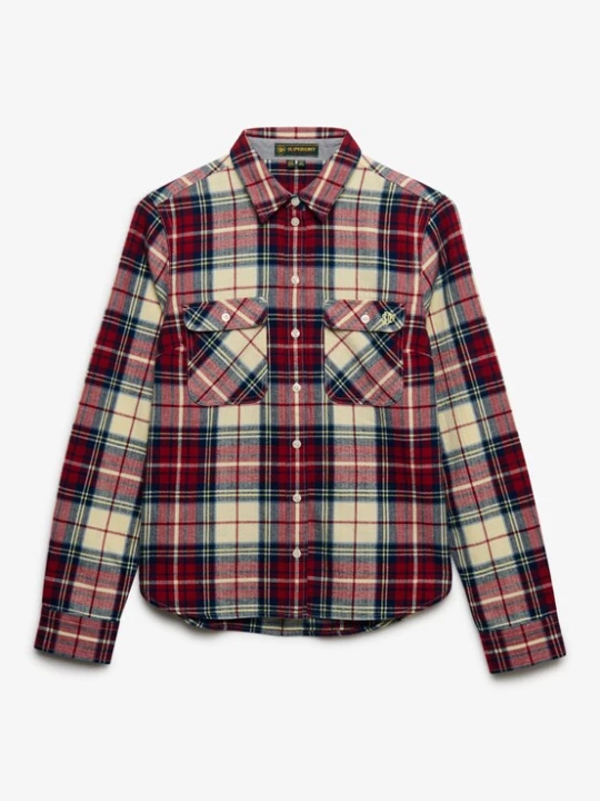 Foto van product Superdry & Co Blouse donkerblauw / rood / donkerrood / wit