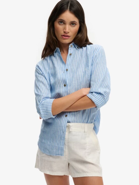 Foto van product Superdry & Co Blouse lichtblauw / wit