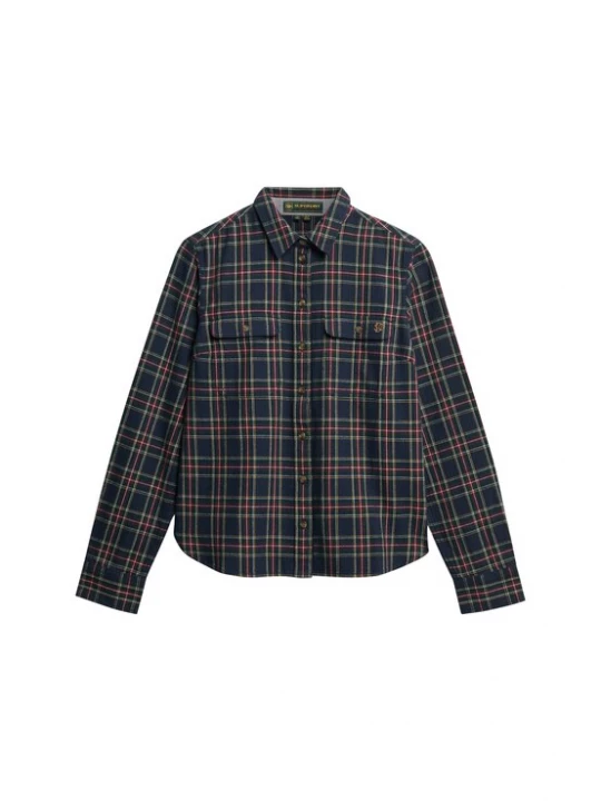 Foto van product Superdry & Co Blouse marine / donkergroen / bourgogne / wit