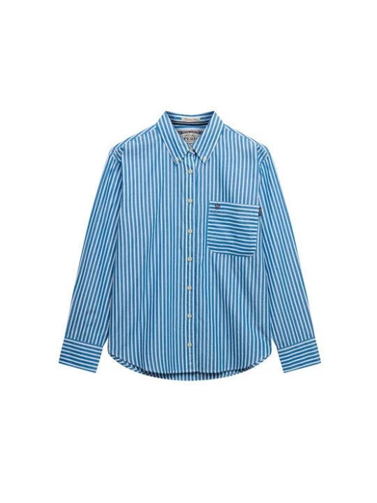 Foto van product Superdry & Co Blouse 'Poplin' blauw / wit