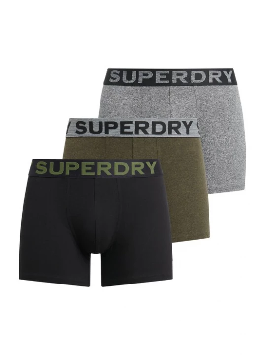 Foto van product Superdry & Co Boxershorts grijs gemêleerd / kaki / zwart