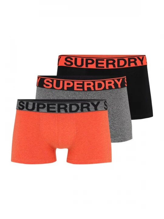 Foto van product Superdry & Co Boxershorts grijs gemêleerd / mandarijn / zwart