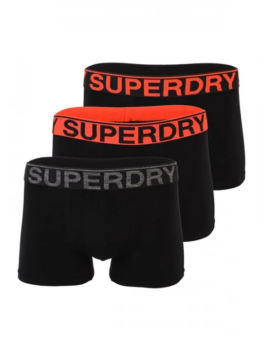 Foto van product Superdry & Co Boxershorts grijs gemêleerd / oranje / zwart