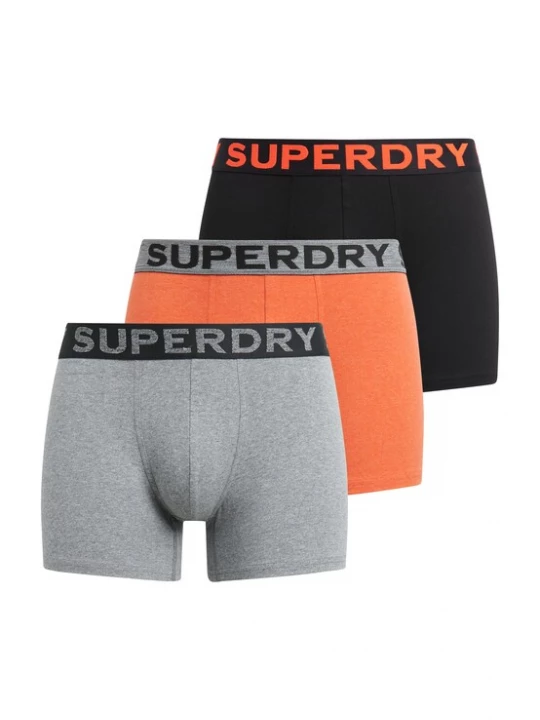 Foto van product Superdry & Co Boxershorts grijs gemêleerd / oranje / zwart