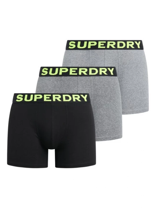Foto van product Superdry & Co Boxershorts grijs / limoen / zwart