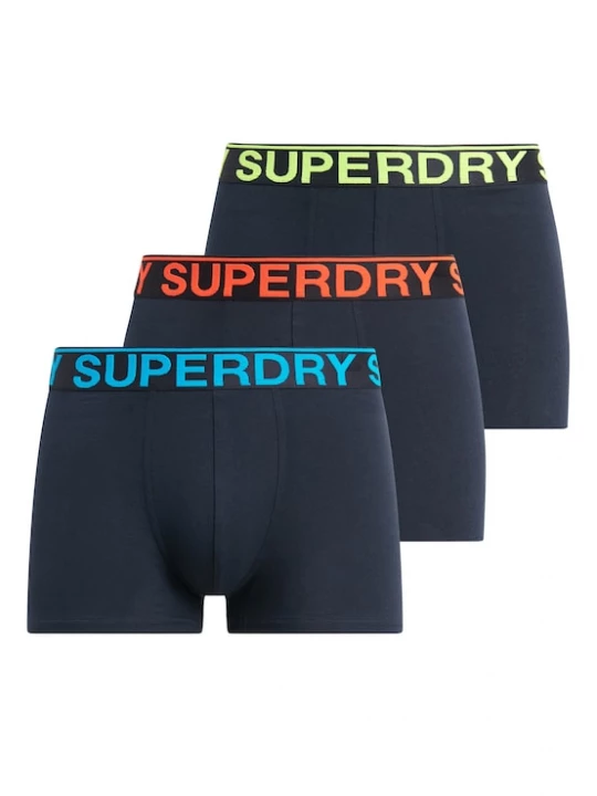 Foto van product Superdry & Co Boxershorts nachtblauw / aqua / lichtgroen / oranjerood