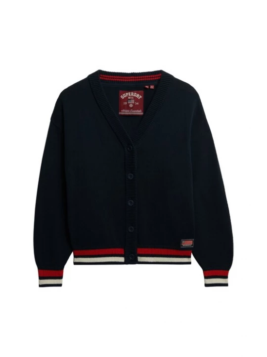 Foto van product Superdry & Co Gebreid vest marine / rood / wit