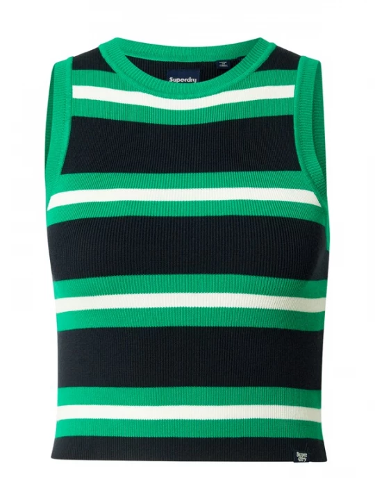Foto van product Superdry & Co Gebreide top groen / zwart / wit