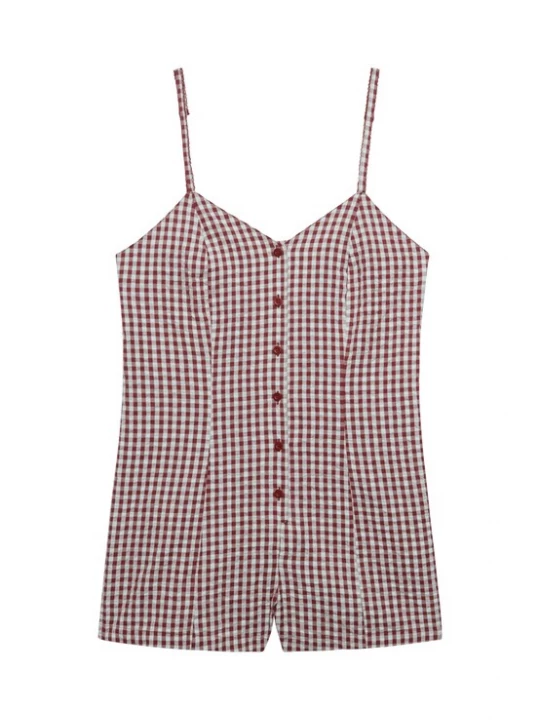 Foto van product Superdry & Co Jumpsuit 'Gingham Cami' rood / wit