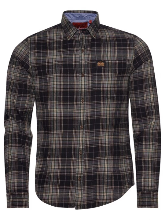 Foto van product Superdry & Co Overhemd beige / bruin / zwart