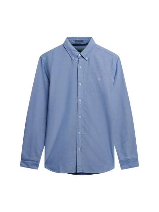 Foto van product Superdry & Co Overhemd blauw gemêleerd