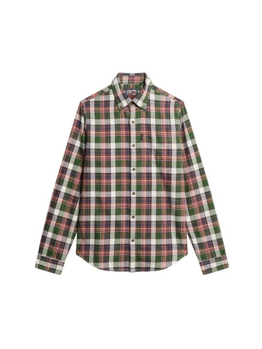 Foto van product Superdry & Co Overhemd donkerblauw / groen / rood / wit