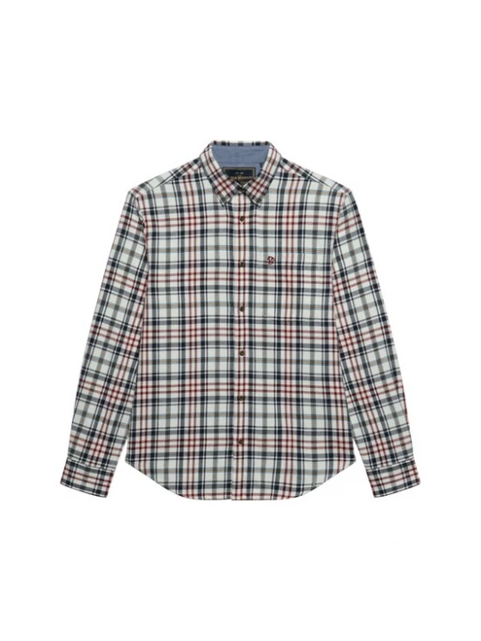 Foto van product Superdry & Co Overhemd donkerblauw / oranje / karmijnrood / wit