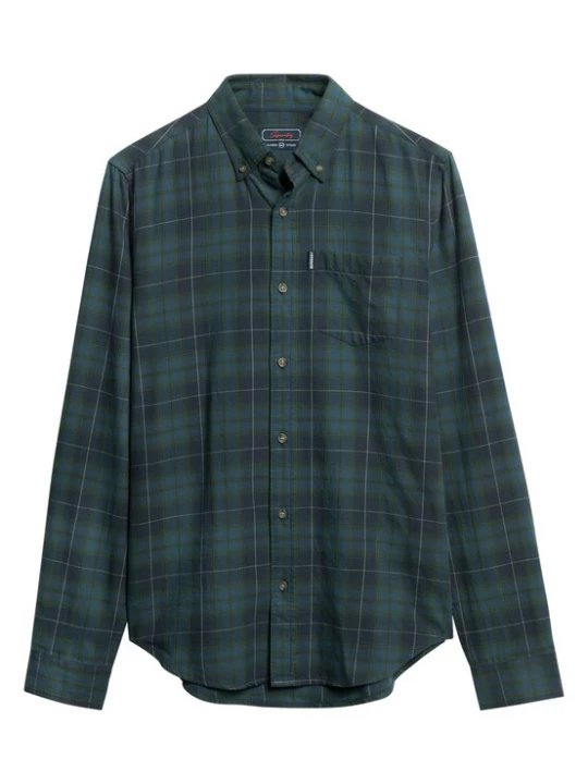 Foto van product Superdry & Co Overhemd donkerblauw / smaragd / pastelgroen / donkergroen