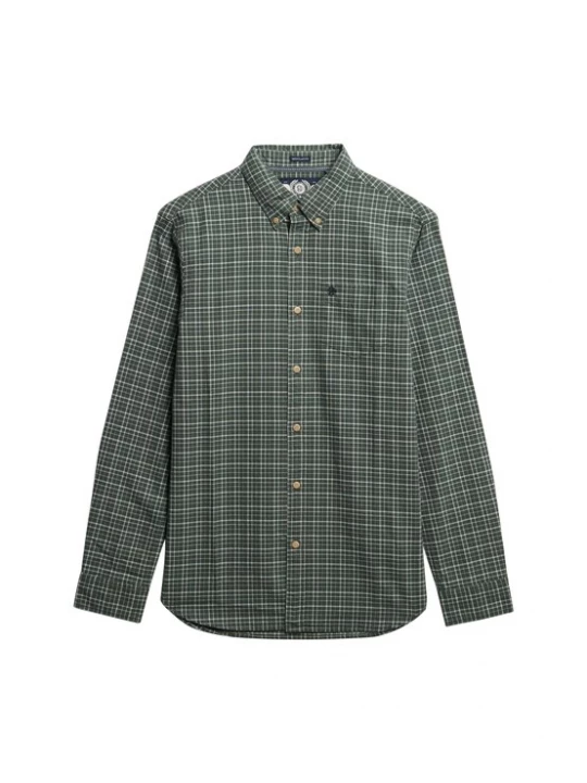 Foto van product Superdry & Co Overhemd donkergroen / wit