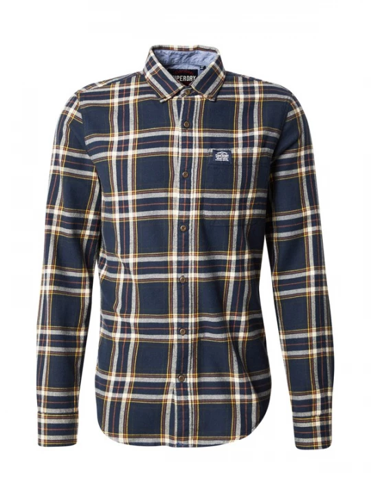 Foto van product Superdry & Co Overhemd ecru / nachtblauw / bruin / geel