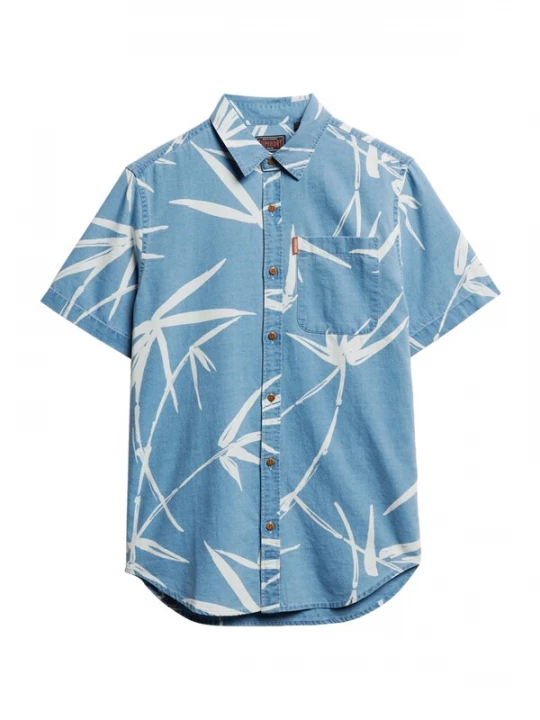 Foto van product Superdry & Co Overhemd lichtblauw / wit