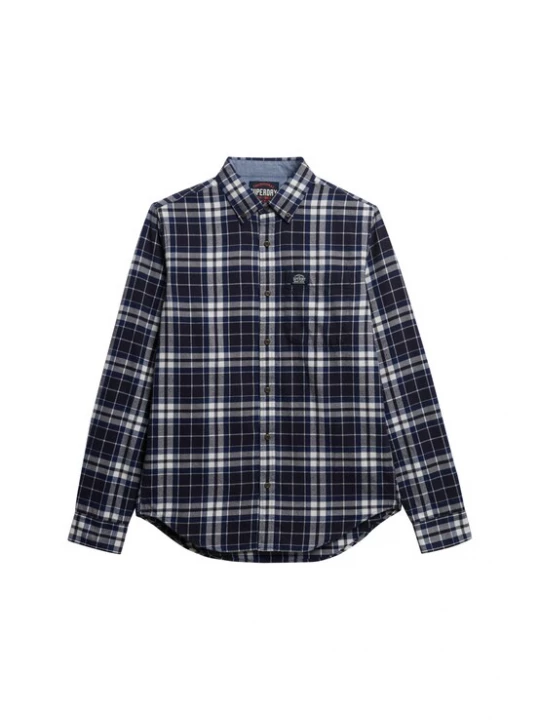 Foto van product Superdry & Co Overhemd marine / bruin / wit