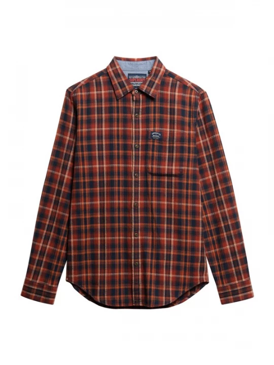 Foto van product Superdry & Co Overhemd marine / mandarijn / perzik / kreeft