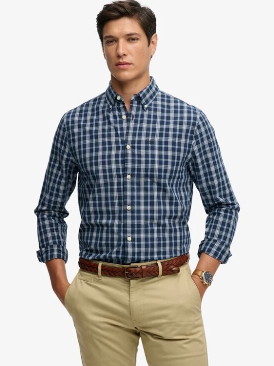 Foto van product Superdry & Co Overhemd marine / wit
