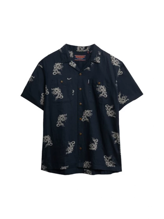 Foto van product Superdry & Co Overhemd nachtblauw / offwhite