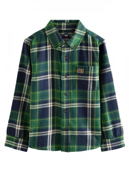 Foto van product Superdry & Co Overhemd navy / geel / groen / wit