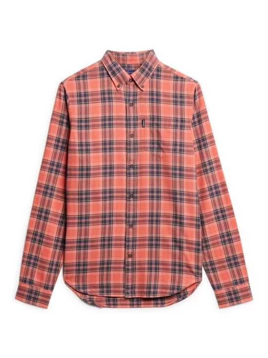 Foto van product Superdry & Co Overhemd navy / pastelrood