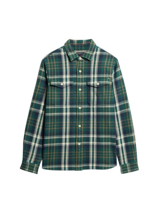 Foto van product Superdry & Co Overhemd navy / pueblo / donkergroen / wit