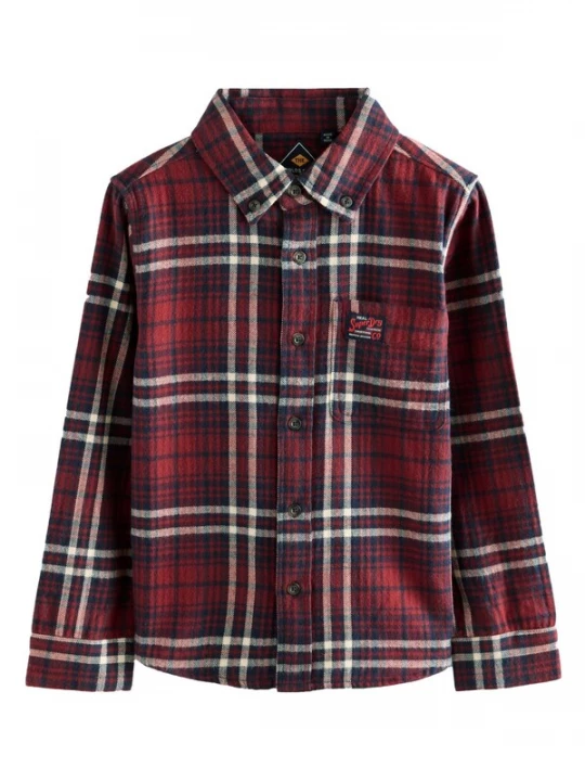 Foto van product Superdry & Co Overhemd navy / rood / wit