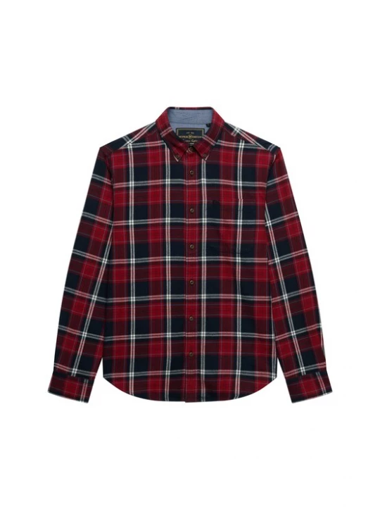 Foto van product Superdry & Co Overhemd navy / rood / wit