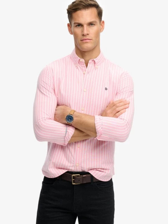 Foto van product Superdry & Co Overhemd 'Oxford Preppy' oudroze / wit