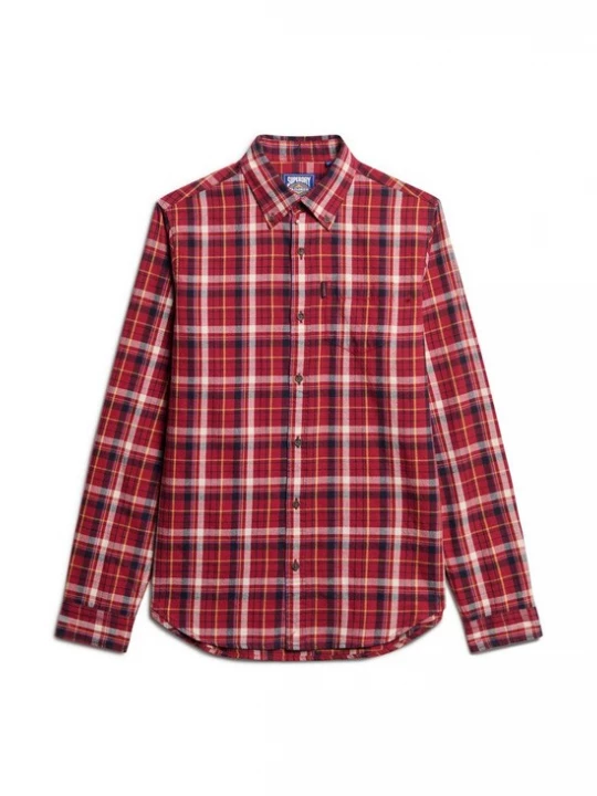 Foto van product Superdry & Co Overhemd rood / donkerrood / wit