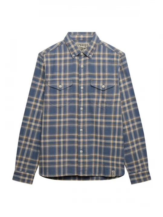 Foto van product Superdry & Co Overhemd 'The Merchant Store' beige / smoky blue / honing