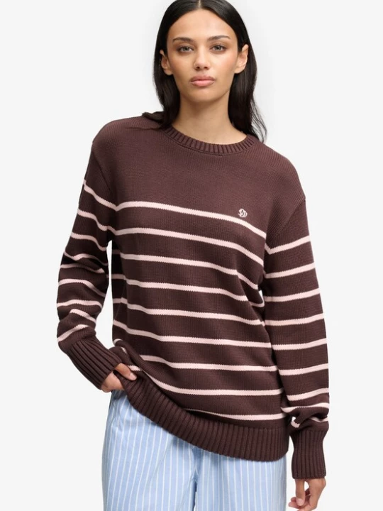 Foto van product Superdry & Co Oversized trui crème / kastanjebruin