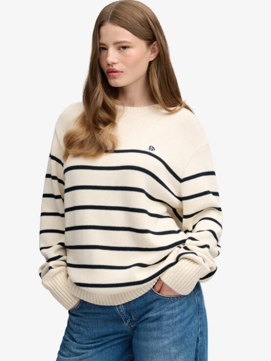 Foto van product Superdry & Co Oversized trui marine / offwhite