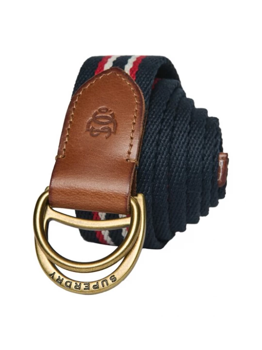 Foto van product Superdry & Co Riem 'Heritage' marine / cognac / rood / wit