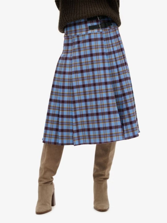 Foto van product Superdry & Co Rok blauw / bruin / rood