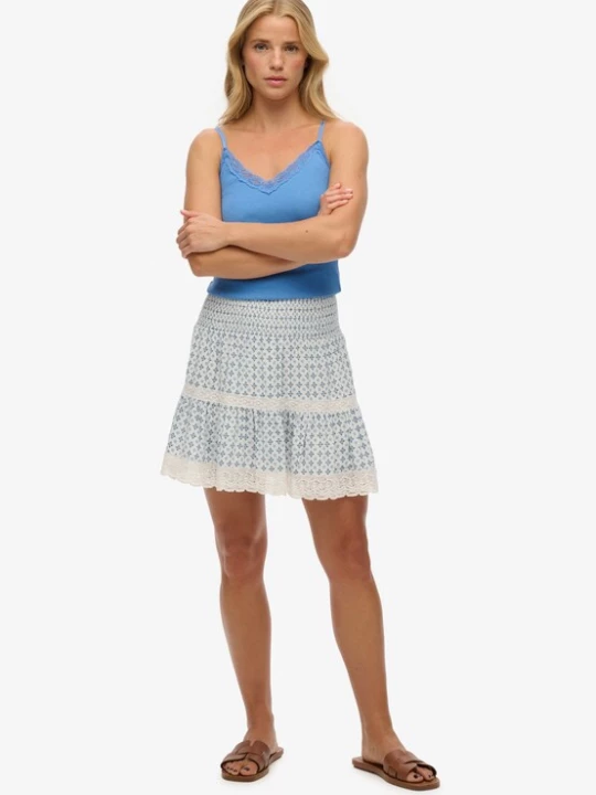 Foto van product Superdry & Co Rok blauw / natuurwit