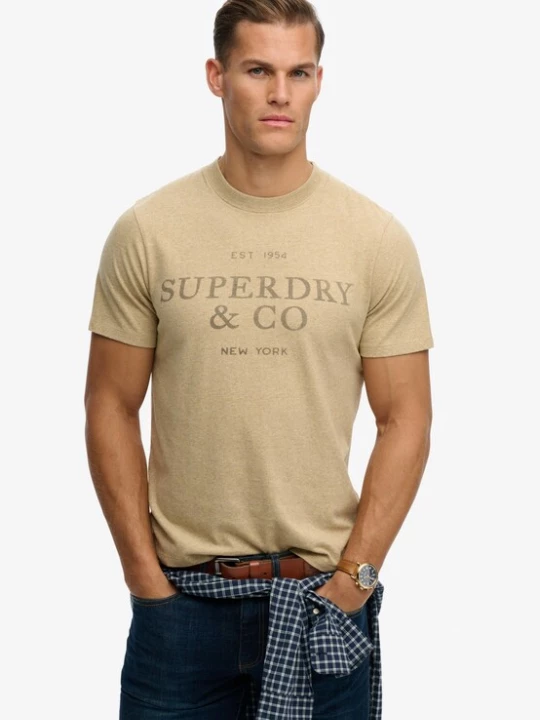 Foto van product Superdry & Co Shirt '1954 Company' beige