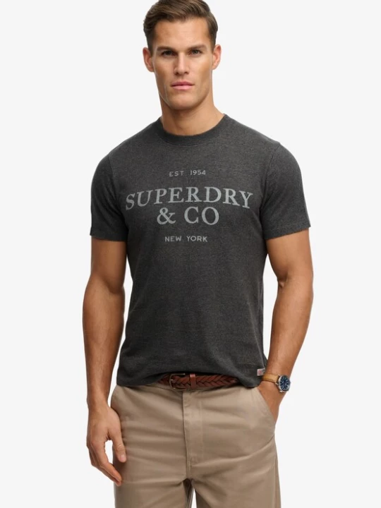 Foto van product Superdry & Co Shirt '1954 Company' grijs / antraciet