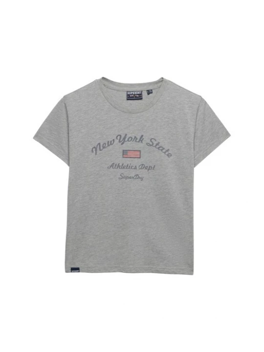 Foto van product Superdry & Co Shirt 'ATH ESS' grijs / grijs gemêleerd / rood