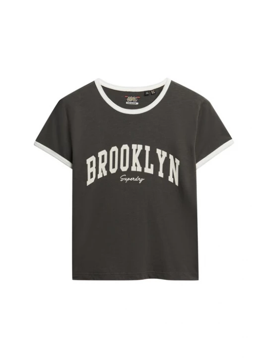 Foto van product Superdry & Co Shirt 'Athletic Essentials' antraciet / donkergrijs / wit