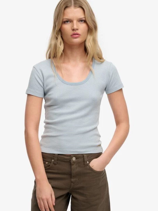 Foto van product Superdry & Co Shirt 'Athletic Essentials' lichtblauw / offwhite