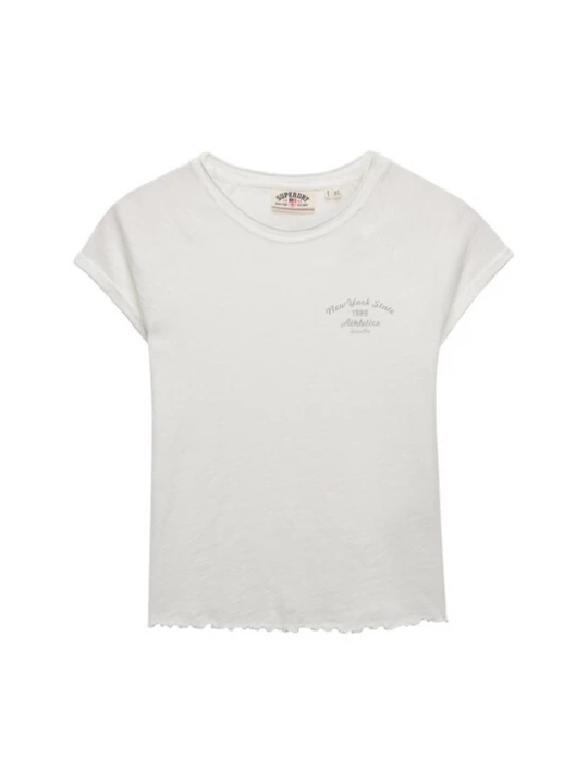 Foto van product Superdry & Co Shirt 'Athletic Essentials Slub' donkergrijs / wit gemêleerd